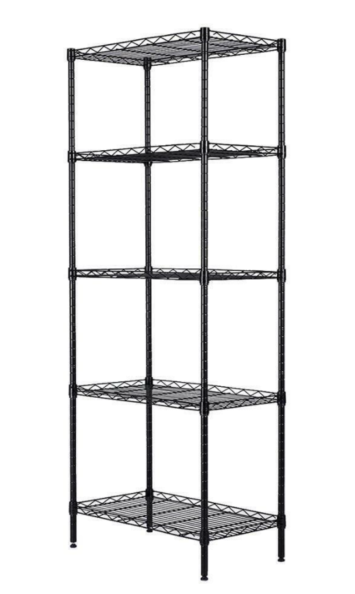 5 Layers Wire Shelves Unit Adjustable Metal Shelf Rack Kitchen Storage Organizer